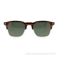 Square Trendy Sunglasses Vintage Acetate Bevel Sun Glasses